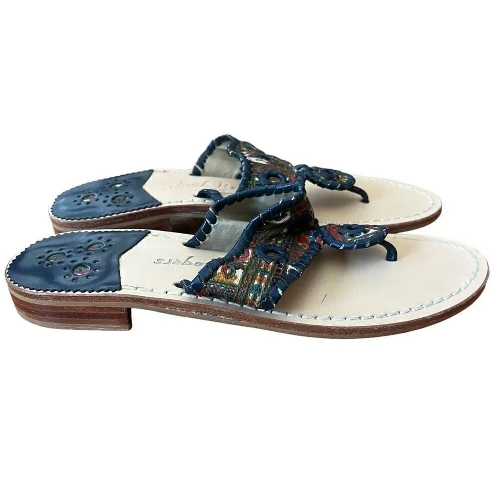 Jack Rogers Tribal Print Sandals Flip Flops Size 8
